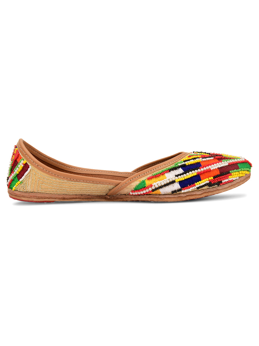 DESI COLOUR Women Multicolour Ethnic Punjabi Jutti