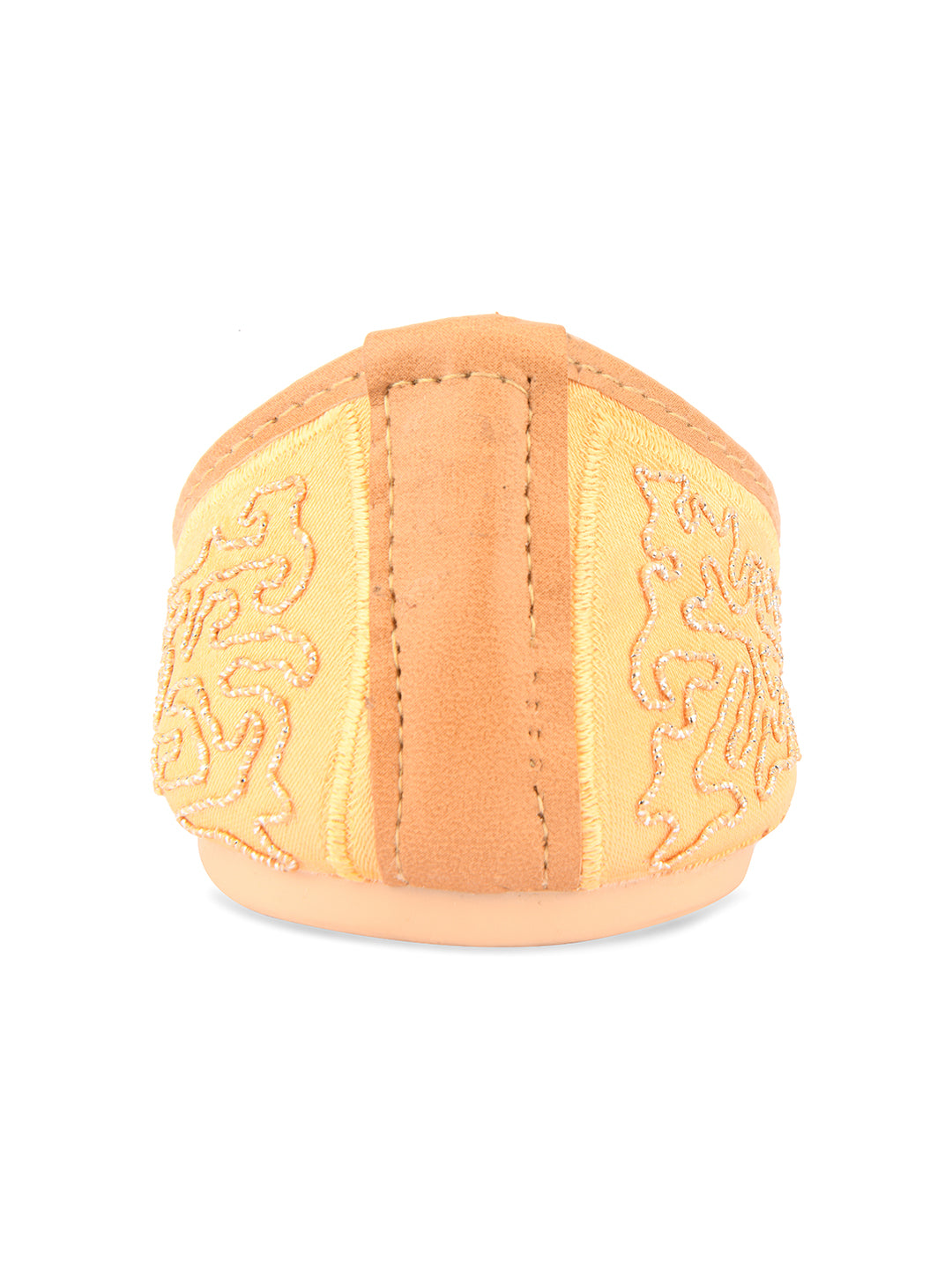 DESI COLOUR Women Yellow Ethnic Punjabi Jutti