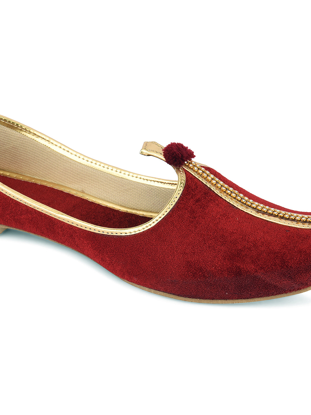 DESI COLOUR Mens Gold Ethnic Footwear/Punjabi Jutti