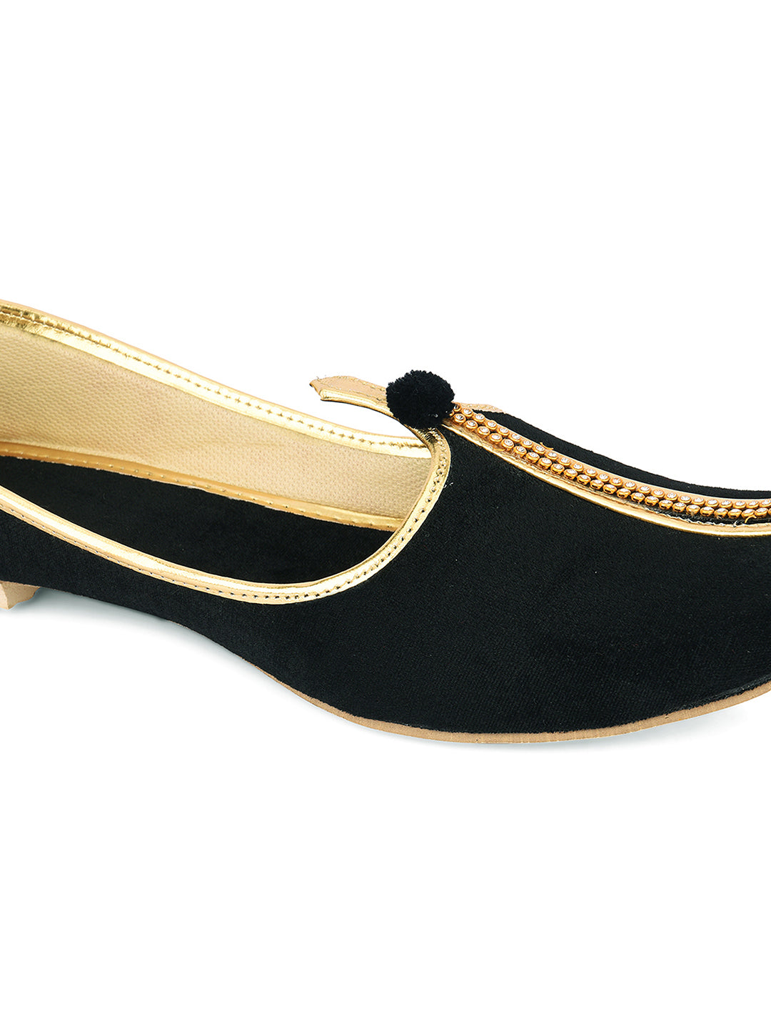 DESI COLOUR Mens Gold Ethnic Footwear/Punjabi Jutti