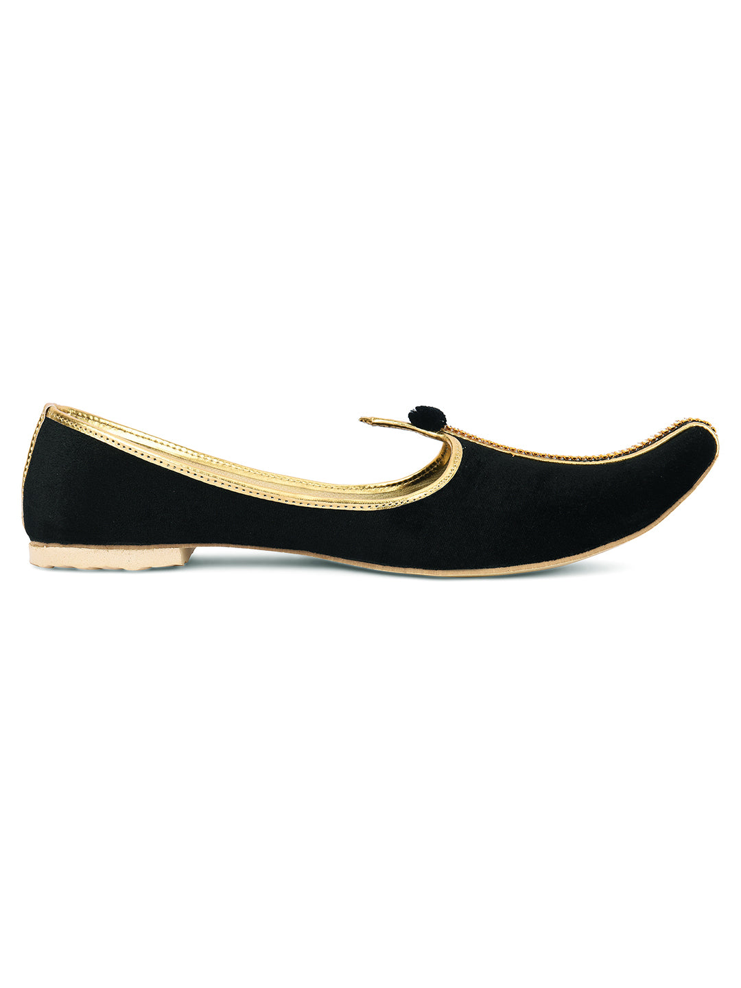 DESI COLOUR Mens Gold Ethnic Footwear/Punjabi Jutti