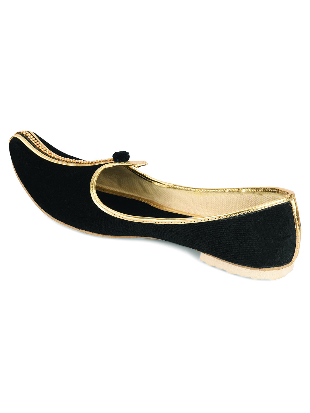 DESI COLOUR Mens Gold Ethnic Footwear/Punjabi Jutti