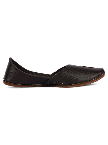 DESI COLOUR Mens Brown Ethnic Footwear/Punjabi Jutti