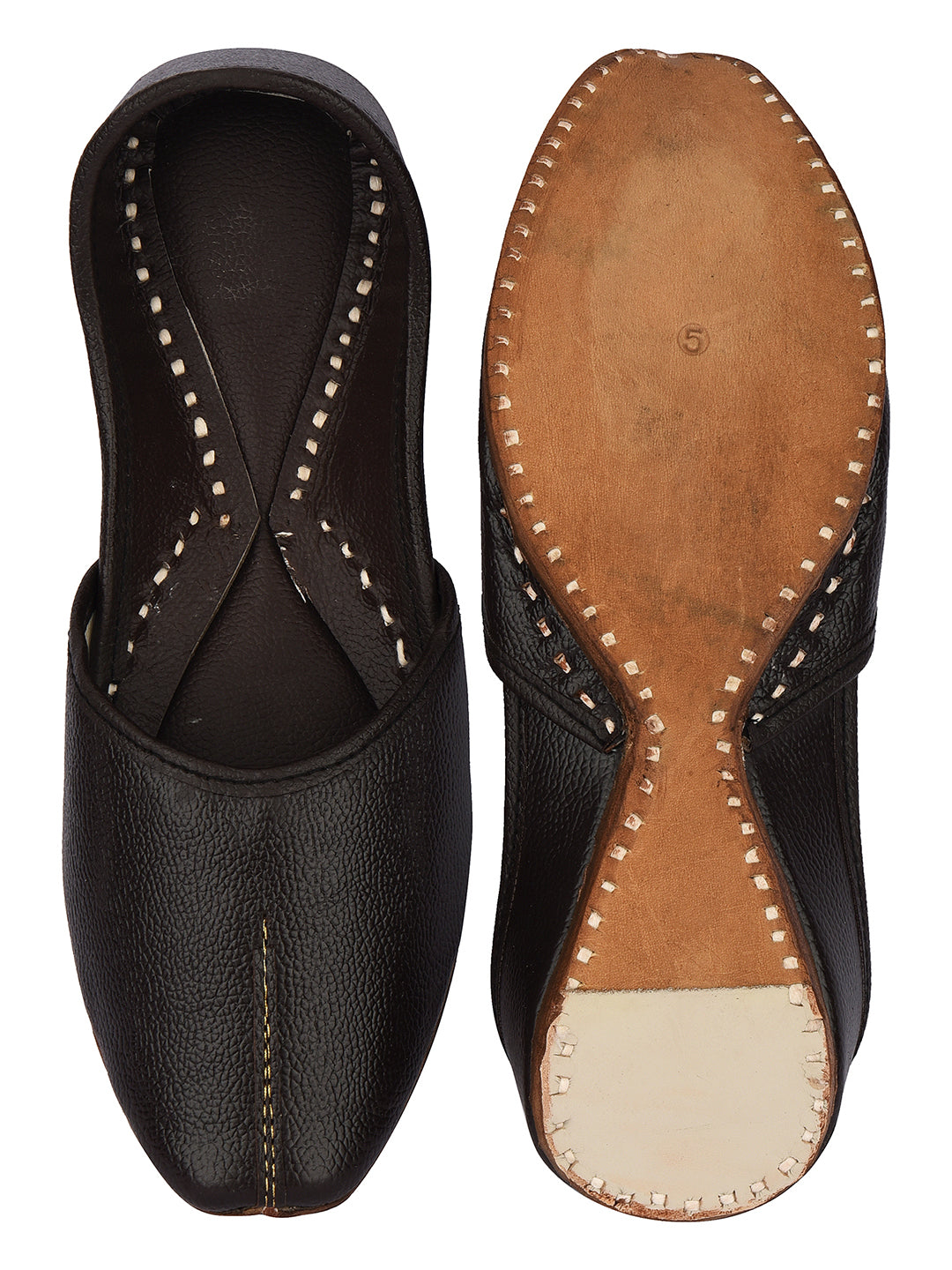 DESI COLOUR Mens Brown Ethnic Footwear/Punjabi Jutti