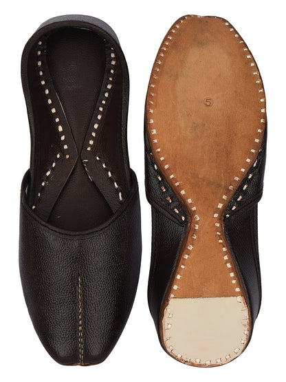 DESI COLOUR Mens Brown Ethnic Footwear/Punjabi Jutti
