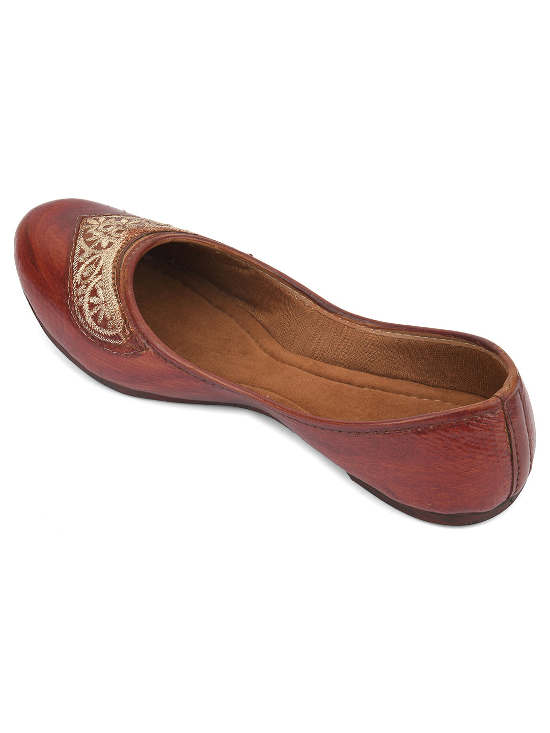 DESI COLOUR Women Brown Ethnic Punjabi Jutti