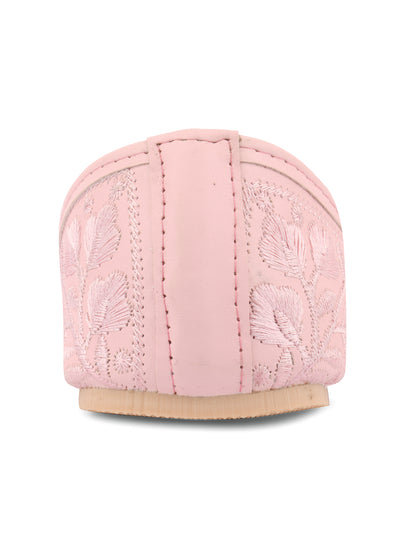 DESI COLOUR Women Pink Ethnic Punjabi Jutti