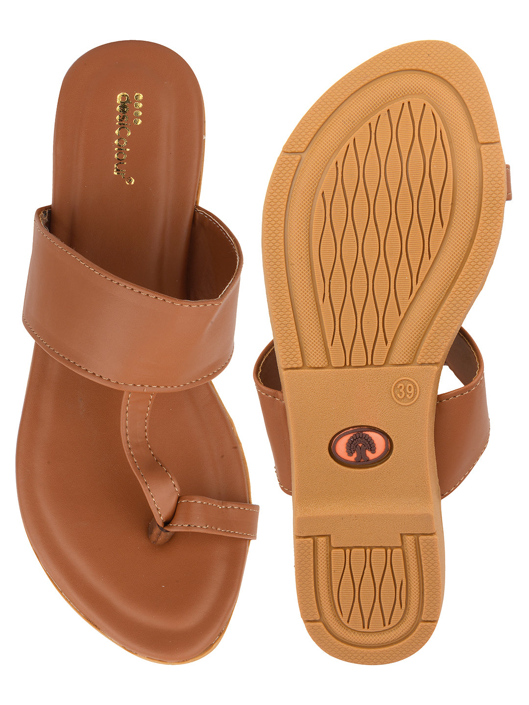 DESI COLOUR Women Brown Ethnic Punjabi Jutti