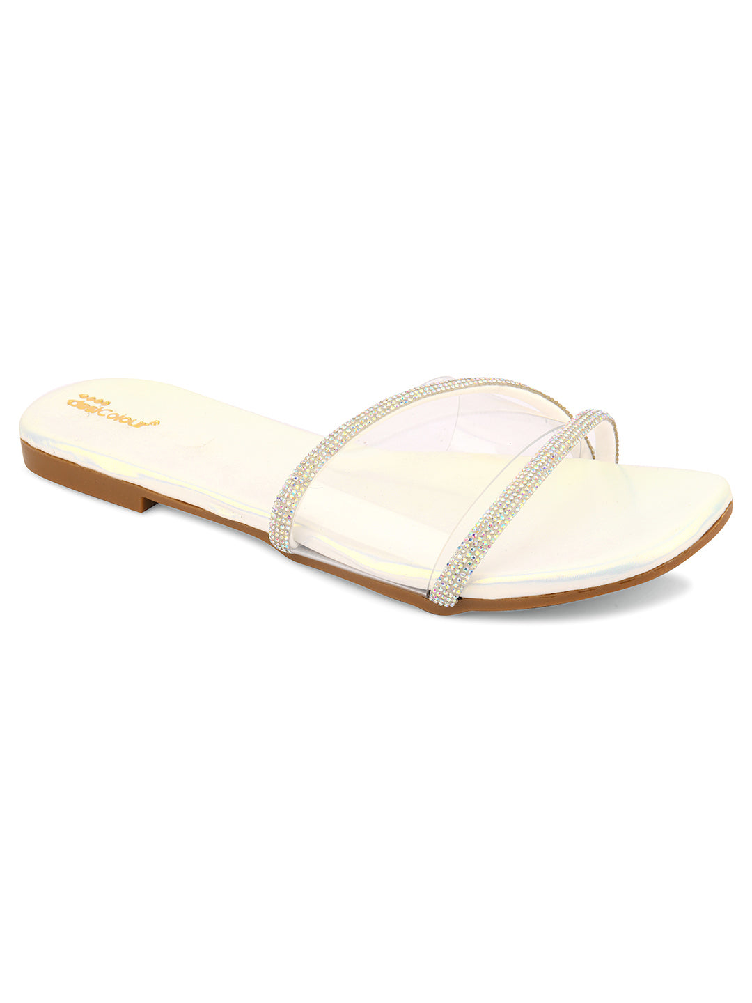 DESI COLOUR Women White Ethnic Punjabi Jutti