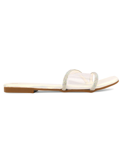 DESI COLOUR Women White Ethnic Punjabi Jutti