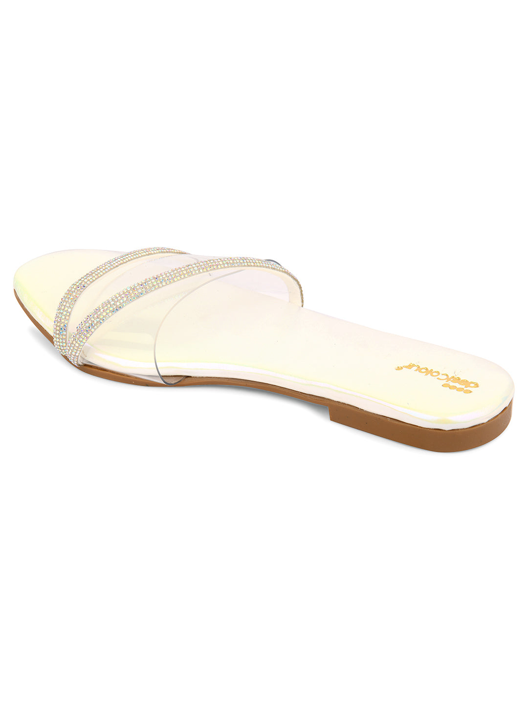 DESI COLOUR Women White Ethnic Punjabi Jutti