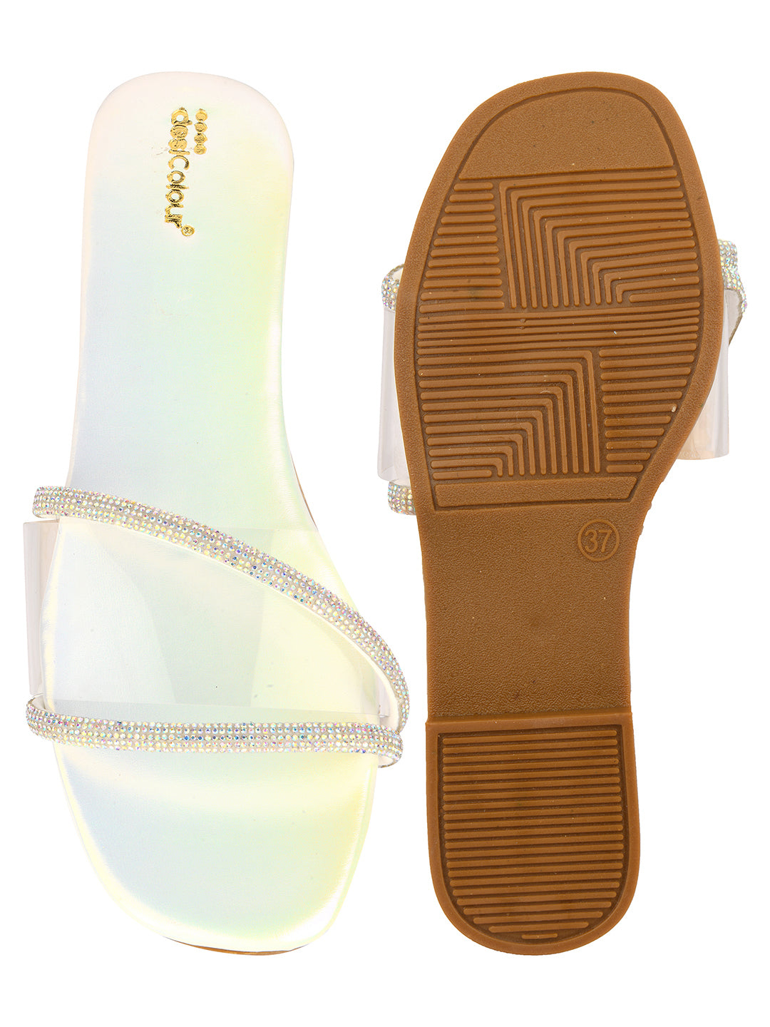DESI COLOUR Women White Ethnic Punjabi Jutti