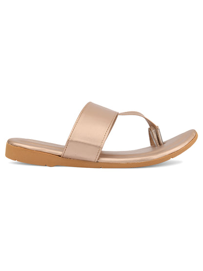 DESI COLOUR Women Rose Gold Ethnic Punjabi Jutti