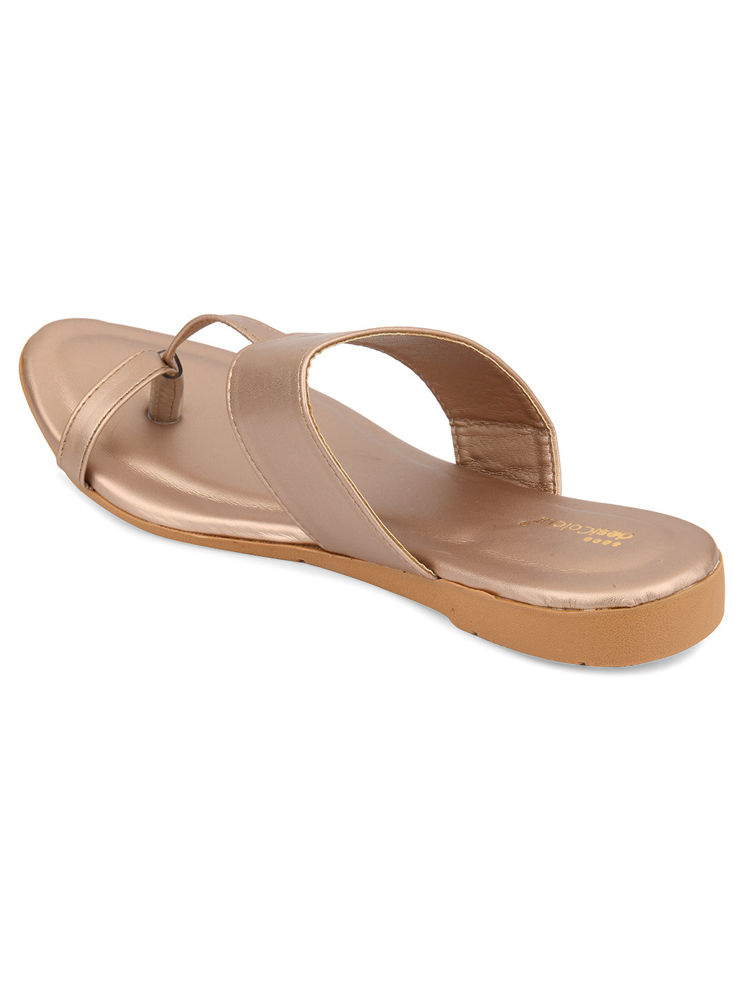 DESI COLOUR Women Rose Gold Ethnic Punjabi Jutti