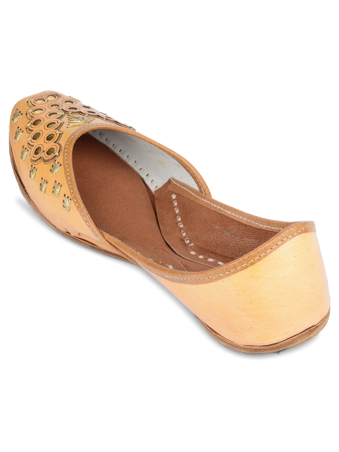 DESI COLOUR Women Tan Ethnic Punjabi Jutti