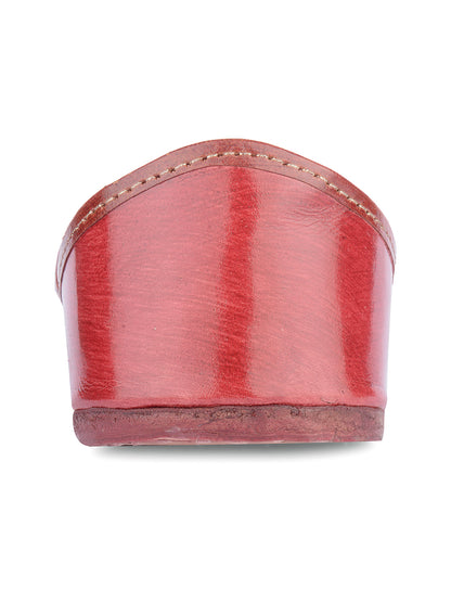 DESI COLOUR Women Maroon Ethnic Punjabi Jutti