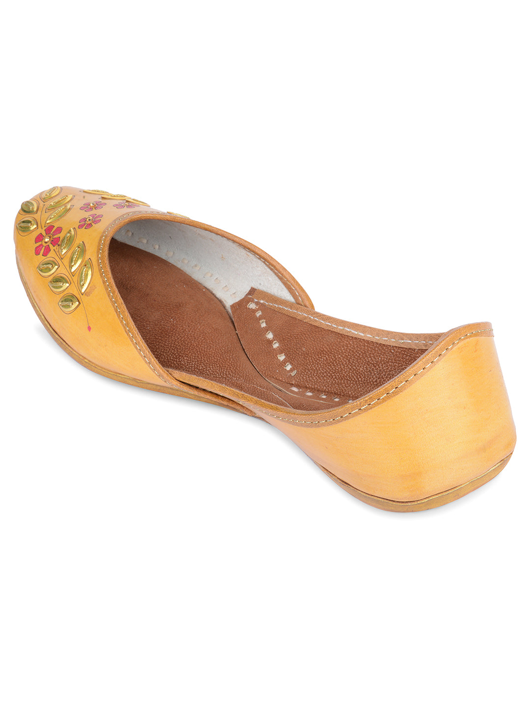 DESI COLOUR Women Tan Ethnic Punjabi Jutti