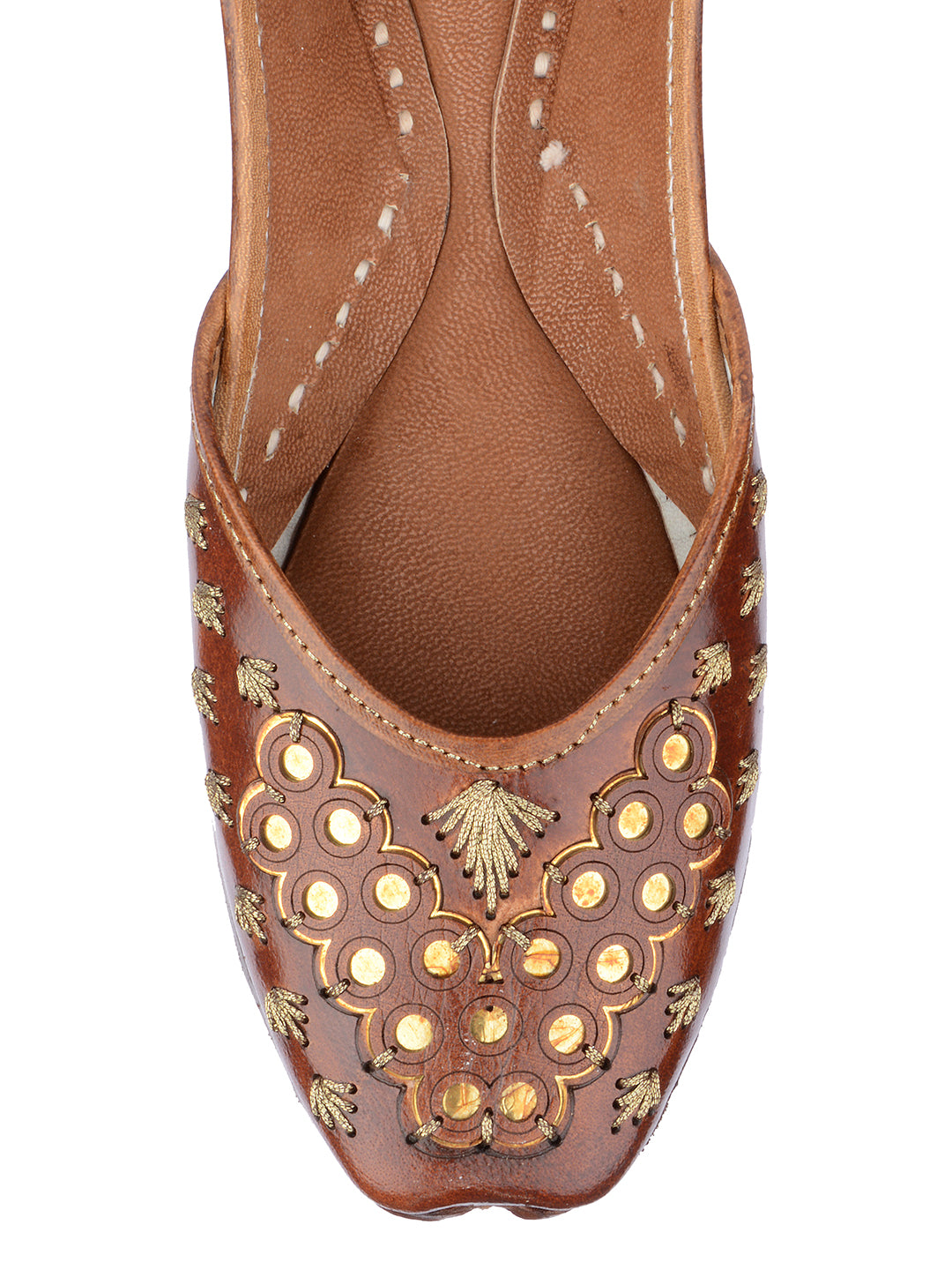 DESI COLOUR Women Brown Ethnic Punjabi Jutti