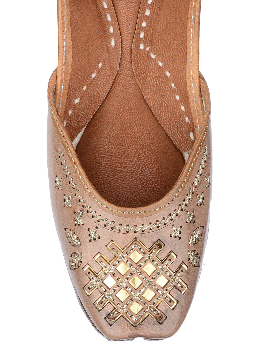 DESI COLOUR Women Nude Ethnic Punjabi Jutti