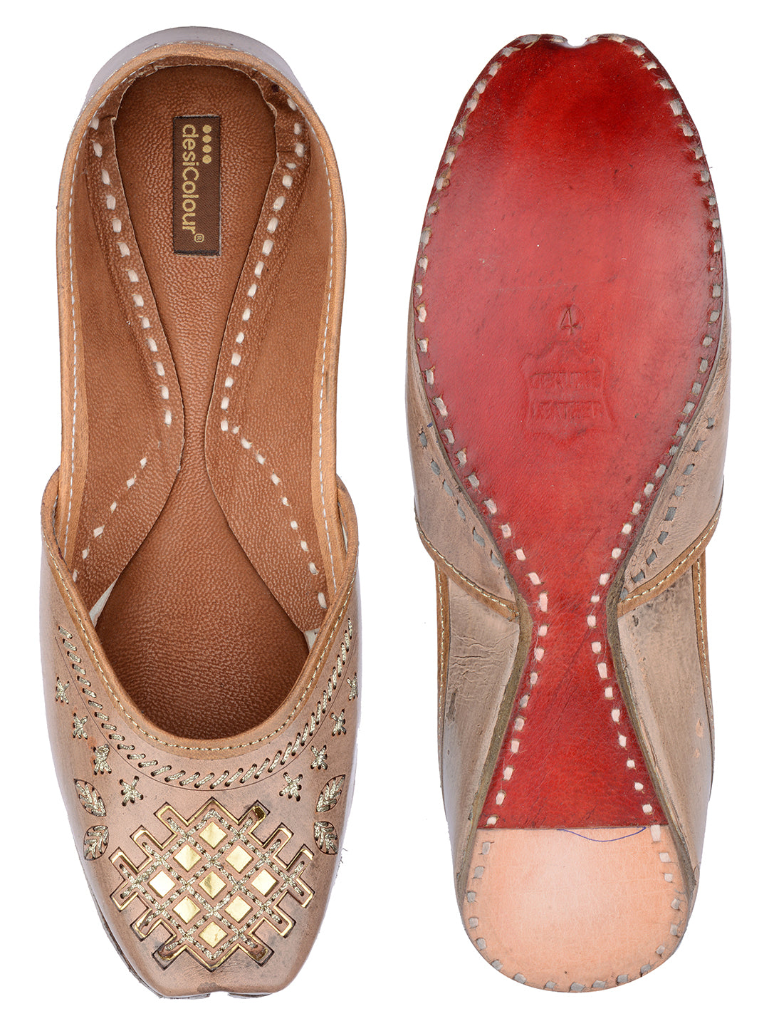 DESI COLOUR Women Nude Ethnic Punjabi Jutti