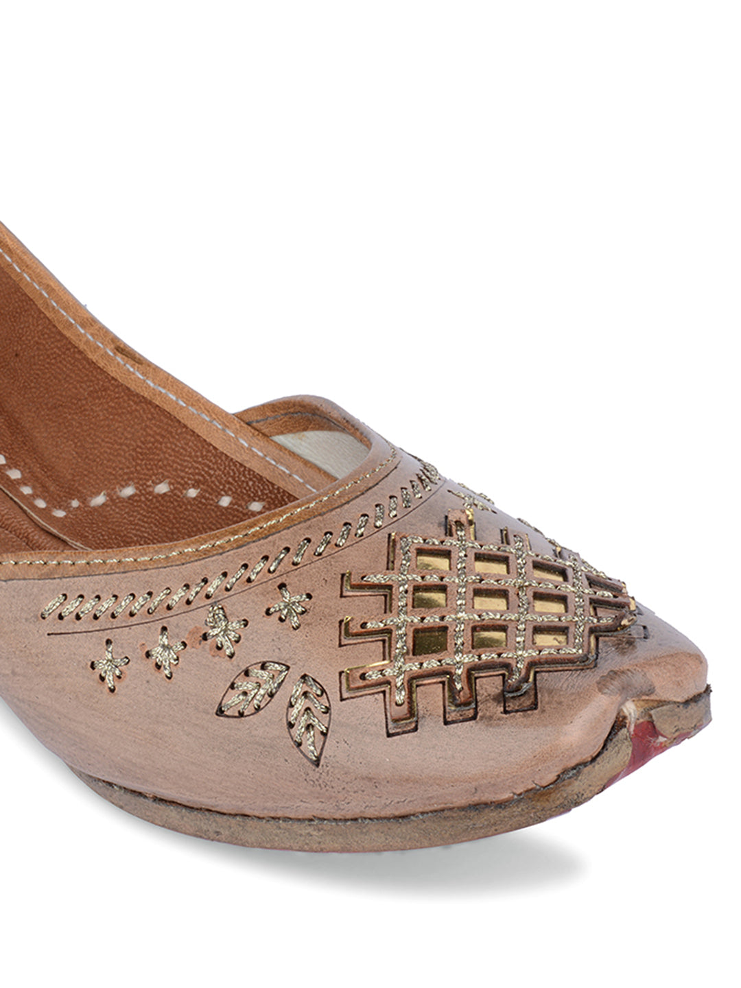 DESI COLOUR Women Nude Ethnic Punjabi Jutti