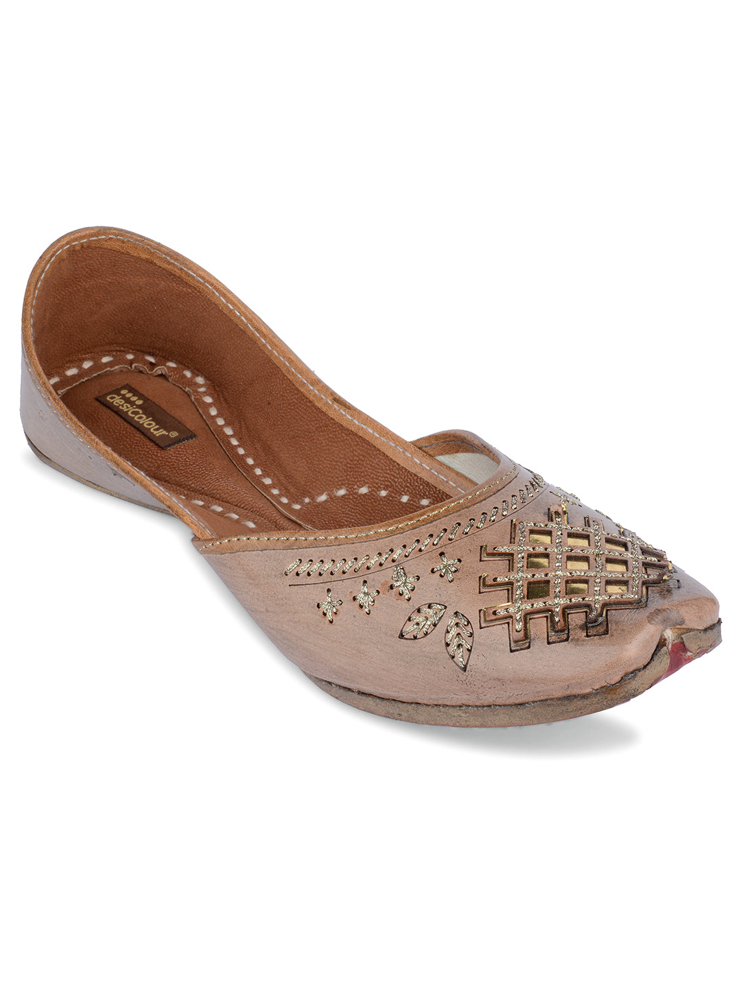DESI COLOUR Women Nude Ethnic Punjabi Jutti