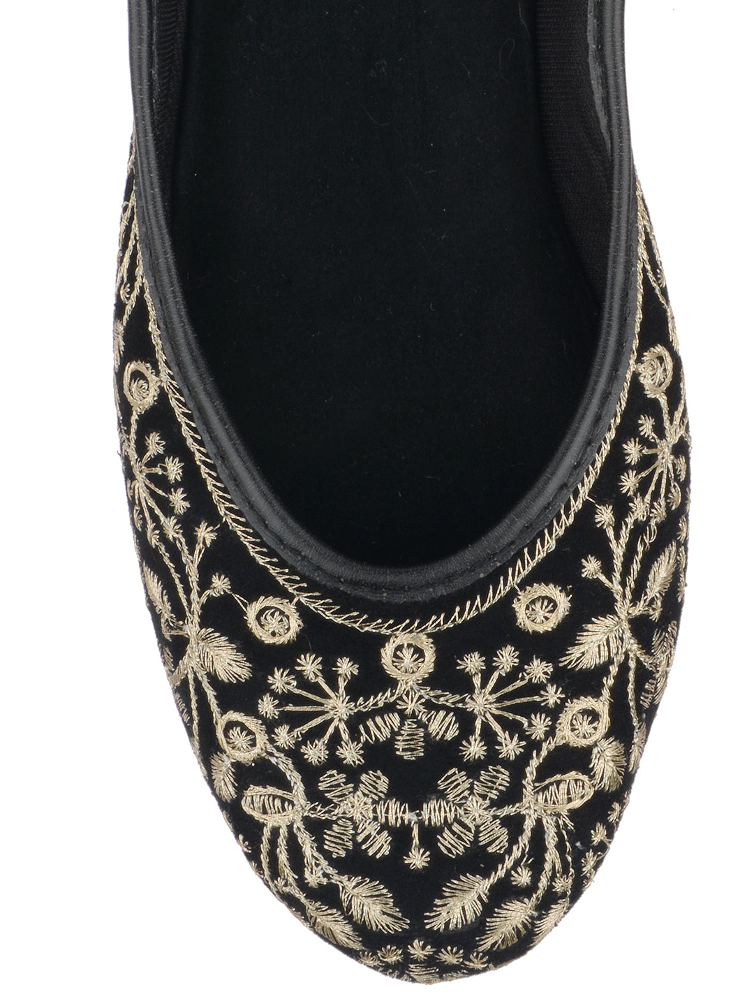 DESI COLOUR Women Black Ethnic Punjabi Jutti