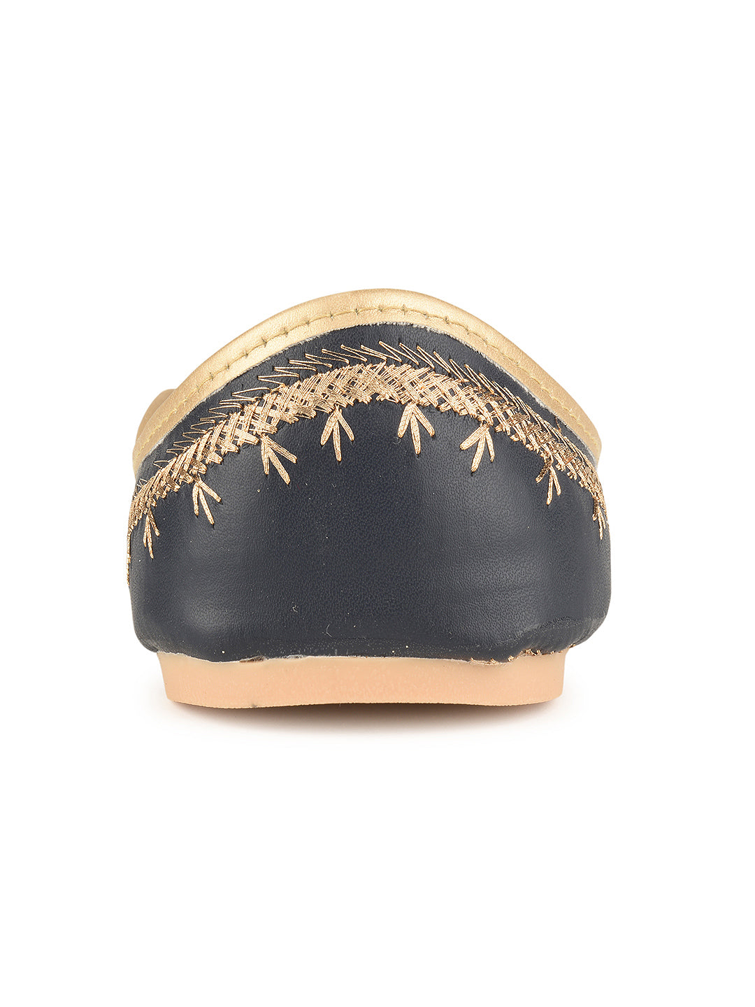 Blue Tone Embroidered Ethnic Jutti for Women