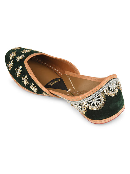 Black Velvet Dabka Work & Premium Mojari for Women