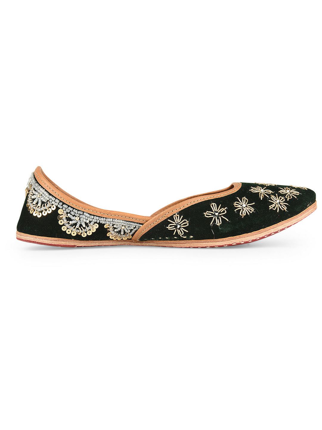 Black Velvet Dabka Work & Premium Mojari for Women
