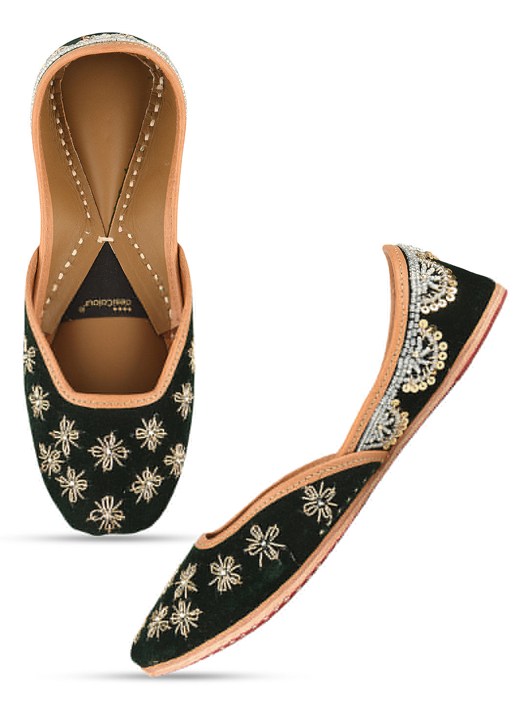 Black Velvet Dabka Work & Premium Mojari for Women