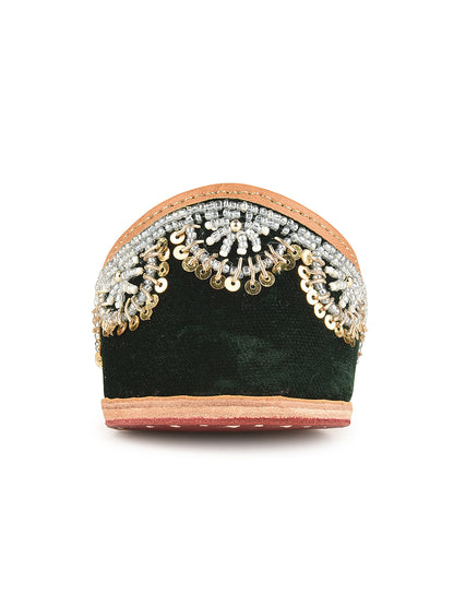 Black Velvet Dabka Work & Premium Mojari for Women