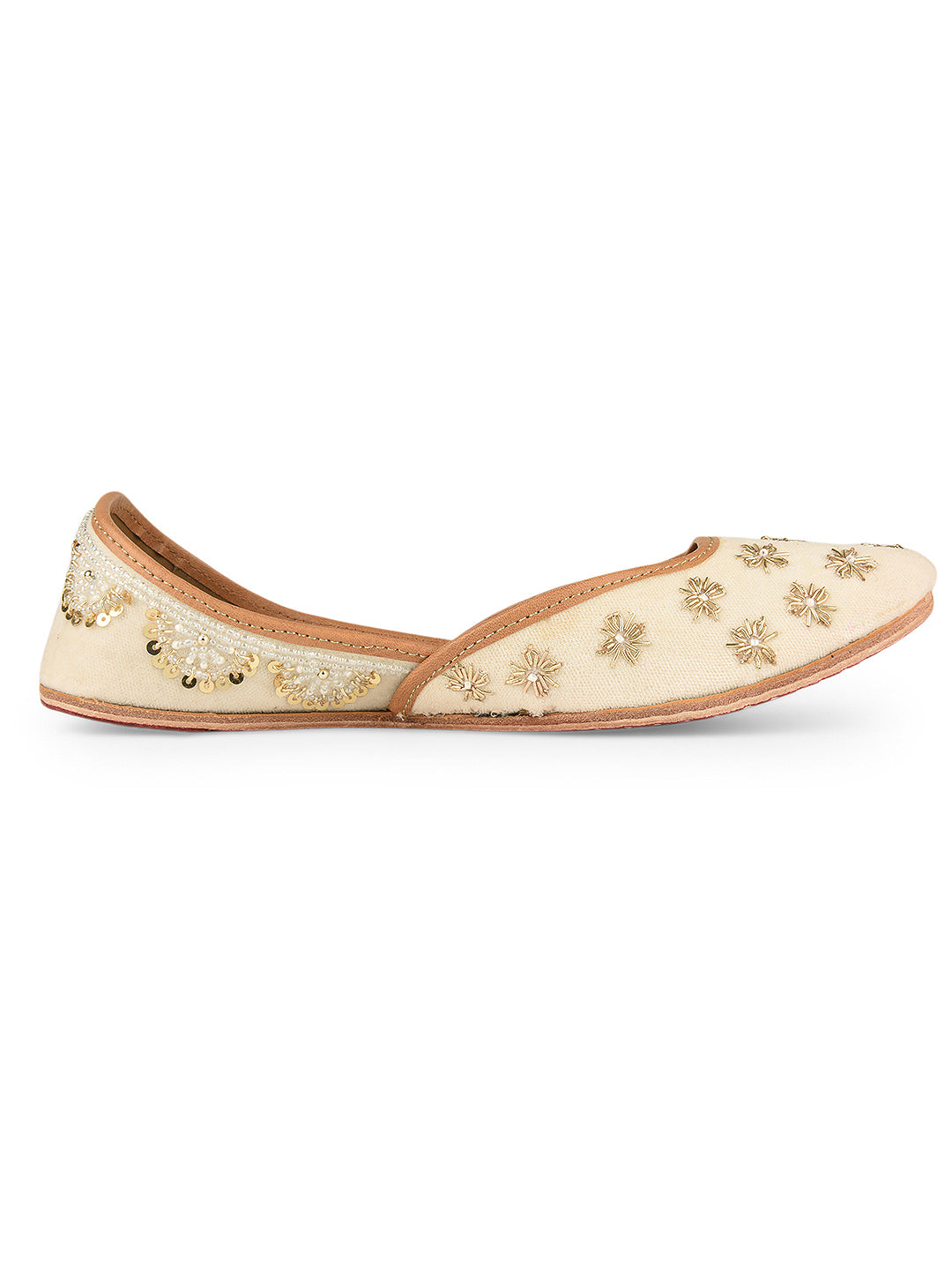 Ivory Shade Dabka Work & Premium Mojari for Women