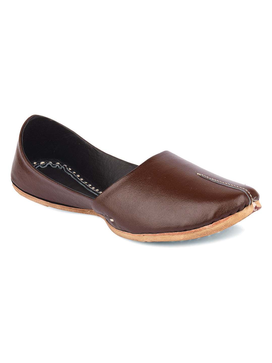 DESI COLOUR Mens Brown Ethnic Footwear/Punjabi Jutti