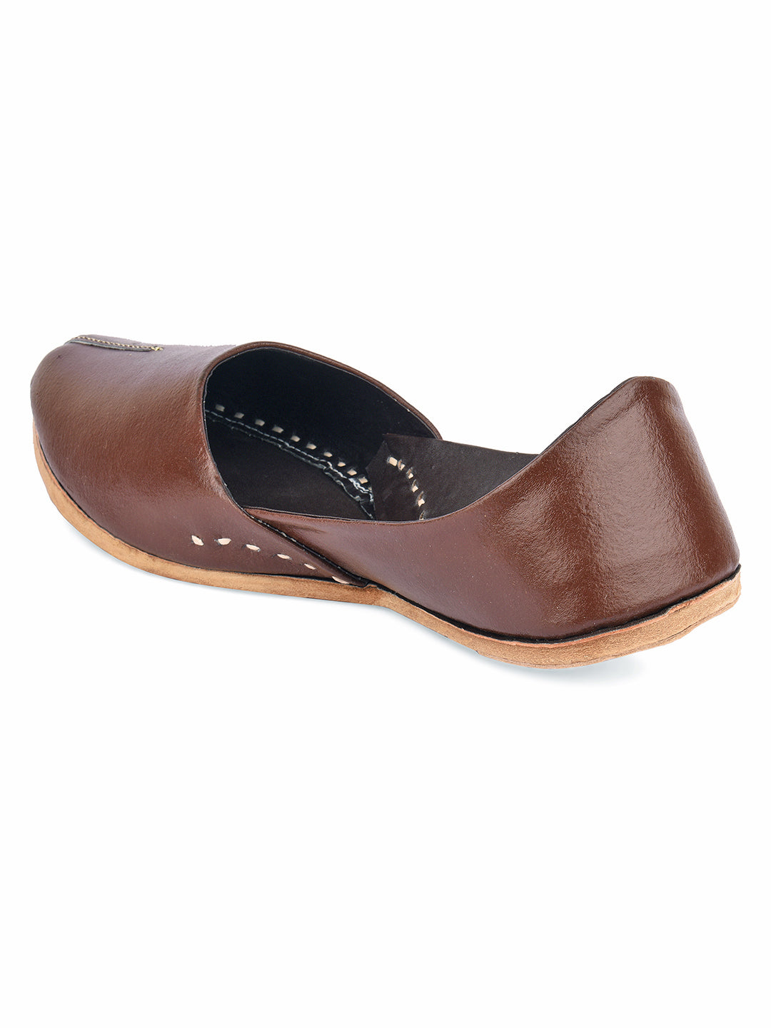 DESI COLOUR Mens Brown Ethnic Footwear/Punjabi Jutti