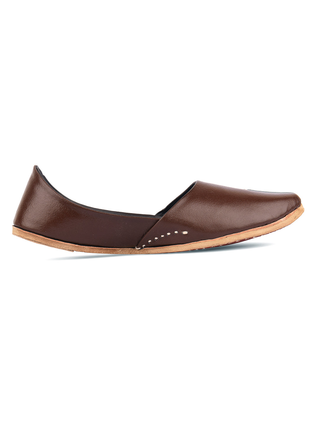 DESI COLOUR Mens Brown Ethnic Footwear/Punjabi Jutti