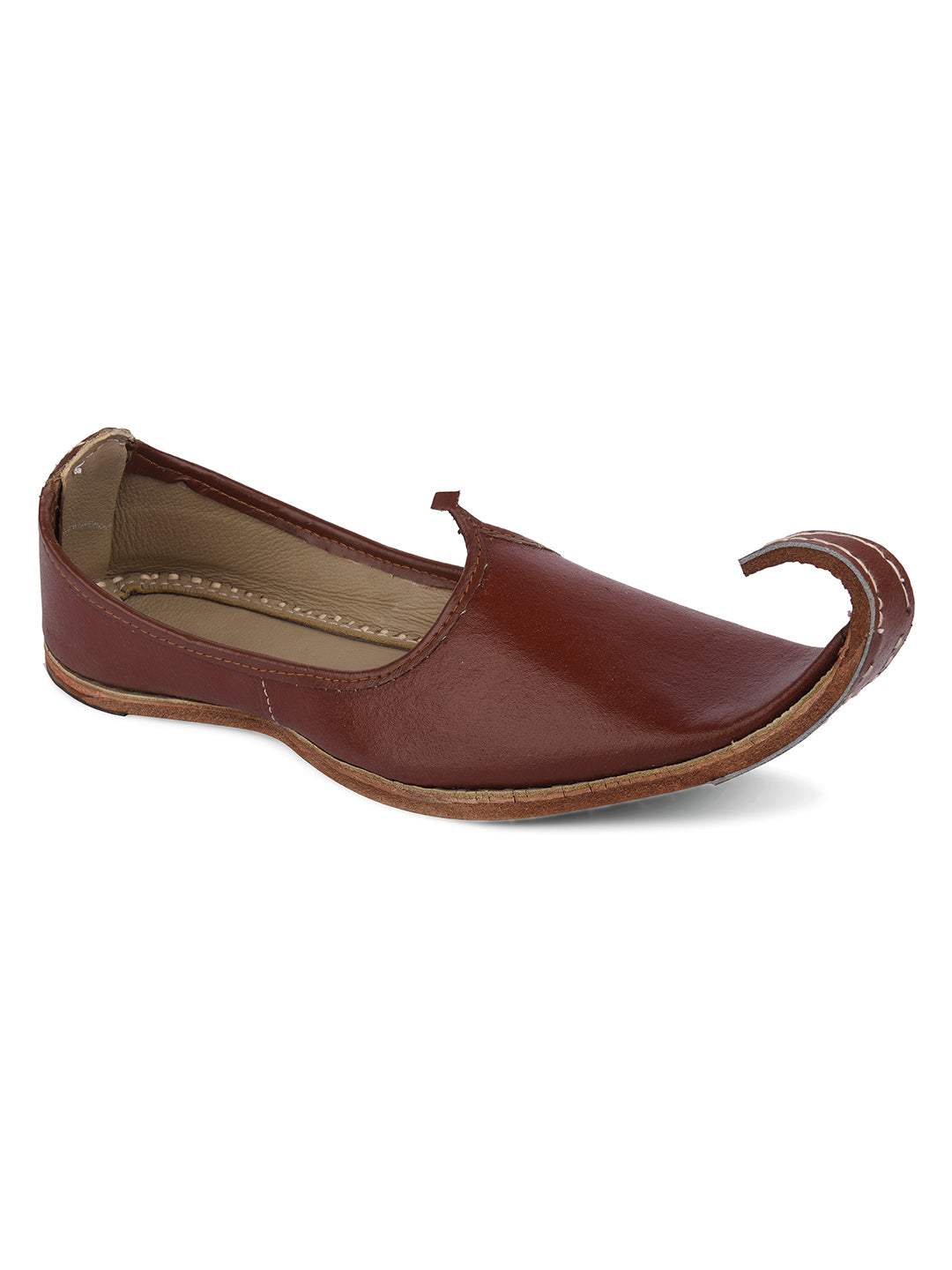 DESI COLOUR Mens Gold Ethnic Footwear/Punjabi Jutti
