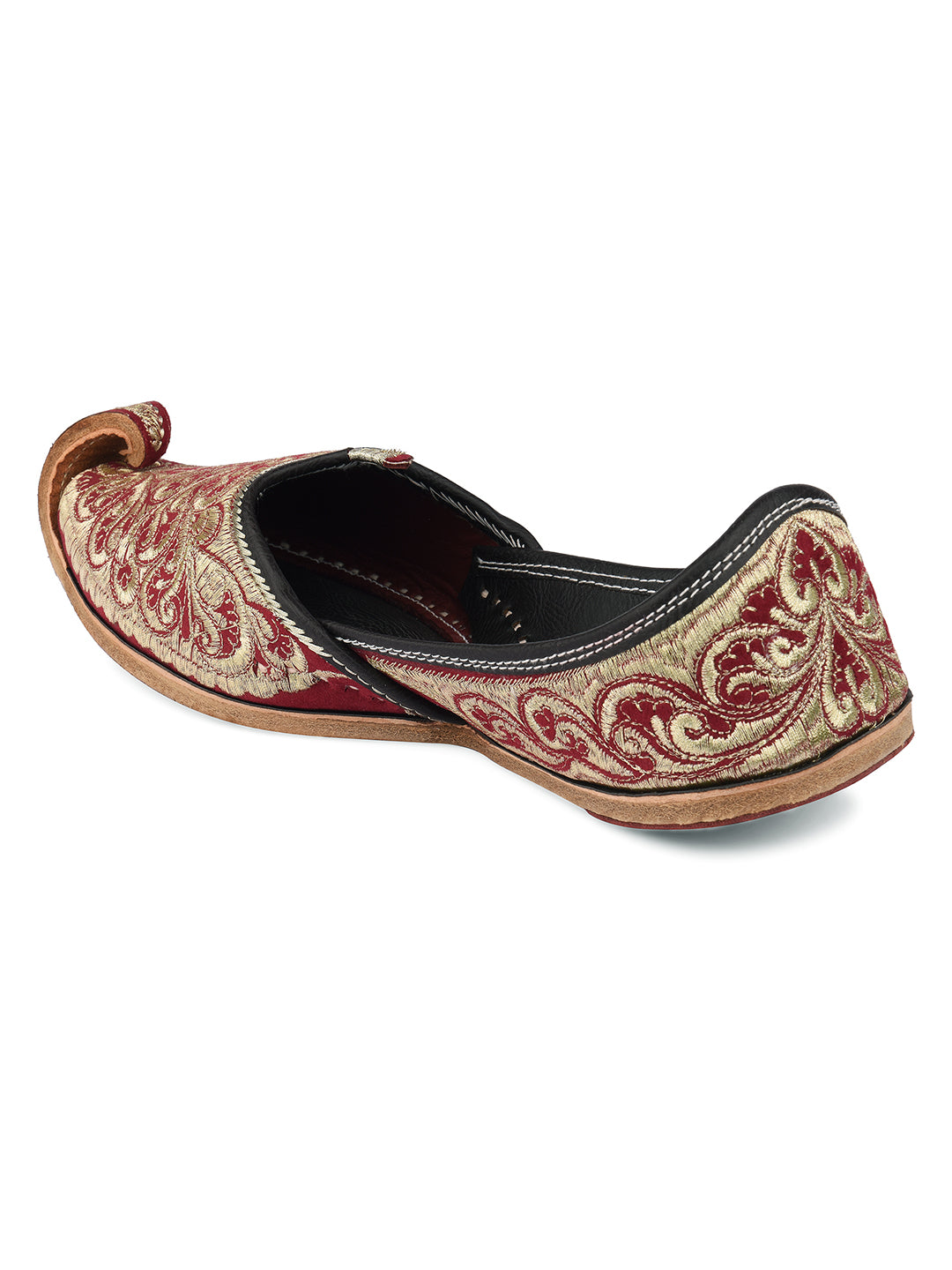 DESI COLOUR Mens Gold Ethnic Footwear/Punjabi Jutti