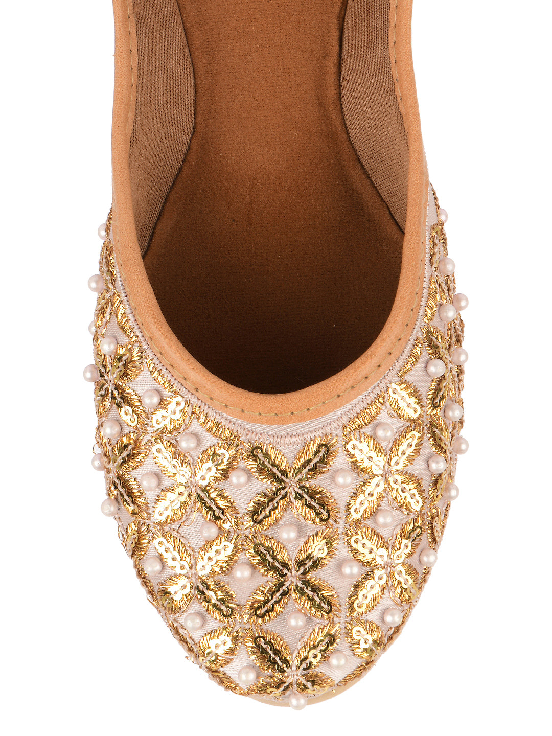 DESI COLOUR Women Pink Ethnic Punjabi Jutti