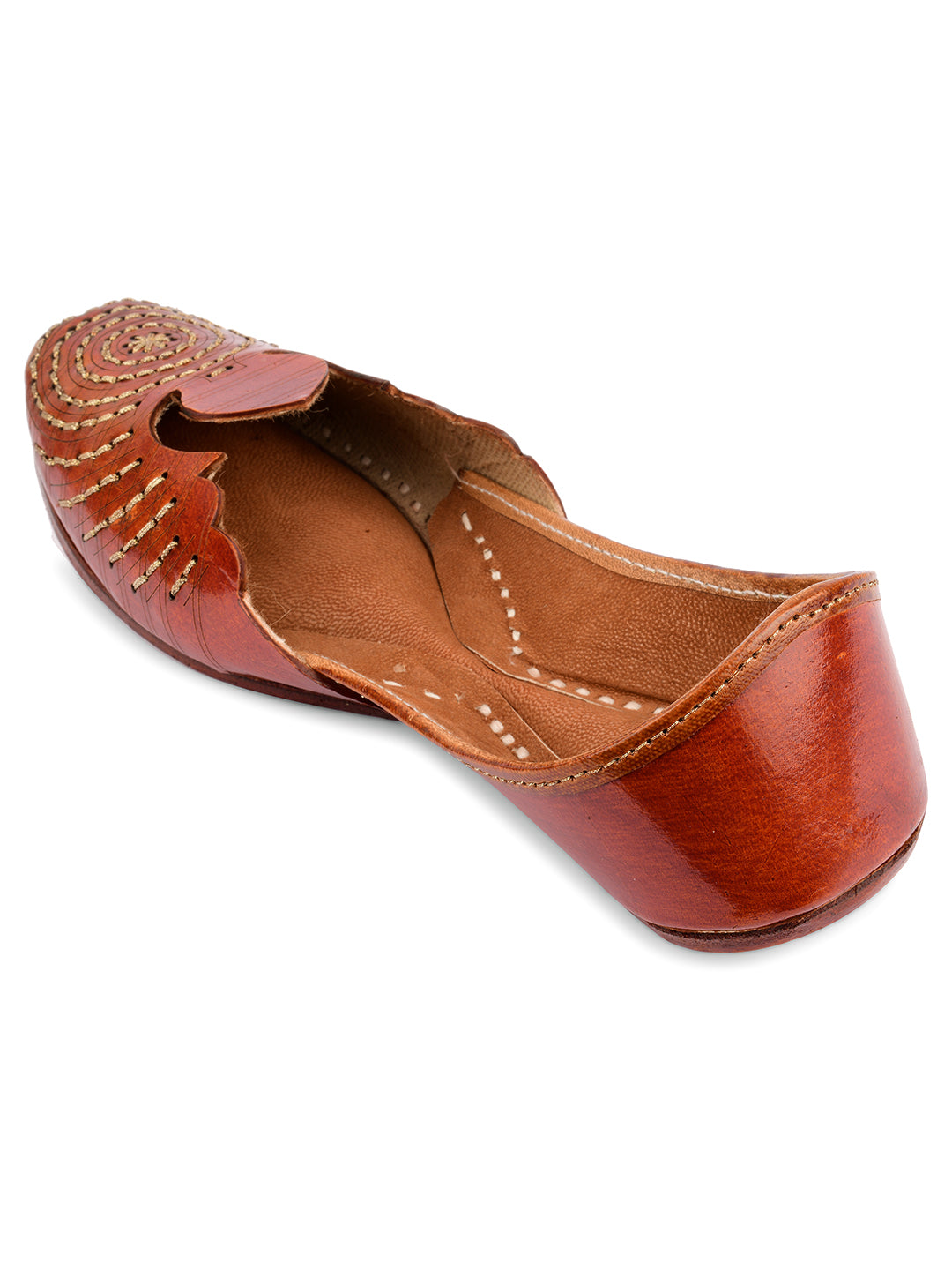 DESI COLOUR Women Brown Ethnic Punjabi Jutti