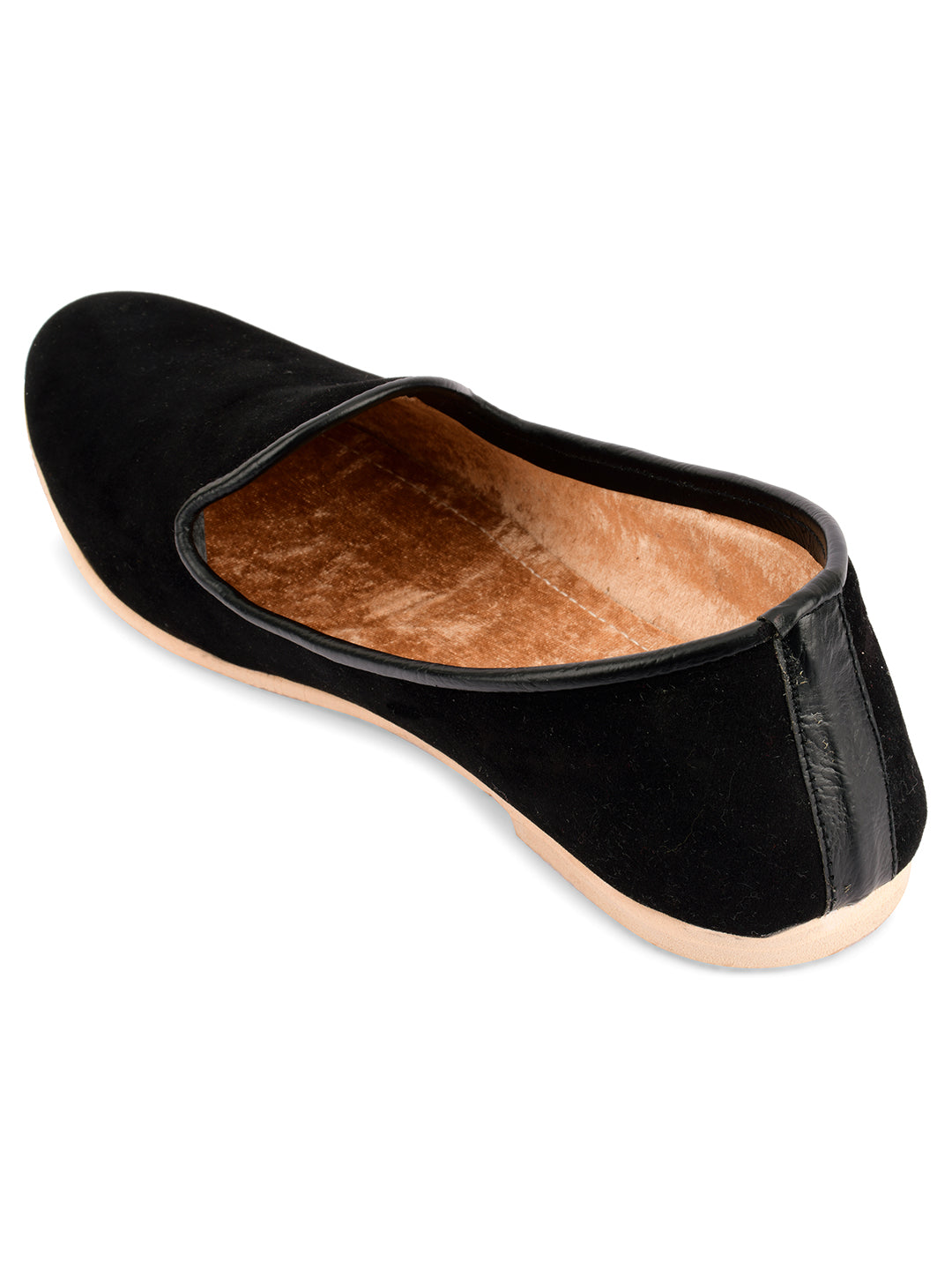 DESI COLOUR Mens Black Ethnic Footwear/Punjabi Jutti