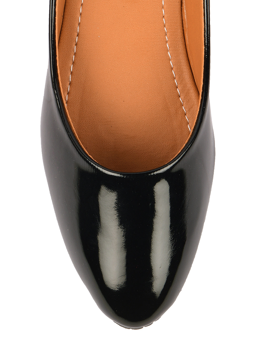 Ajio Cap Toe Block Heel Pumps Court Shoes White Heels Shoes Womens