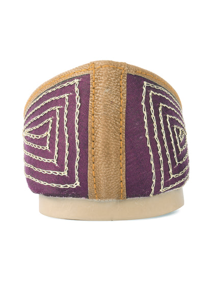 Purple Dabka Embroidered Mojaris for Women