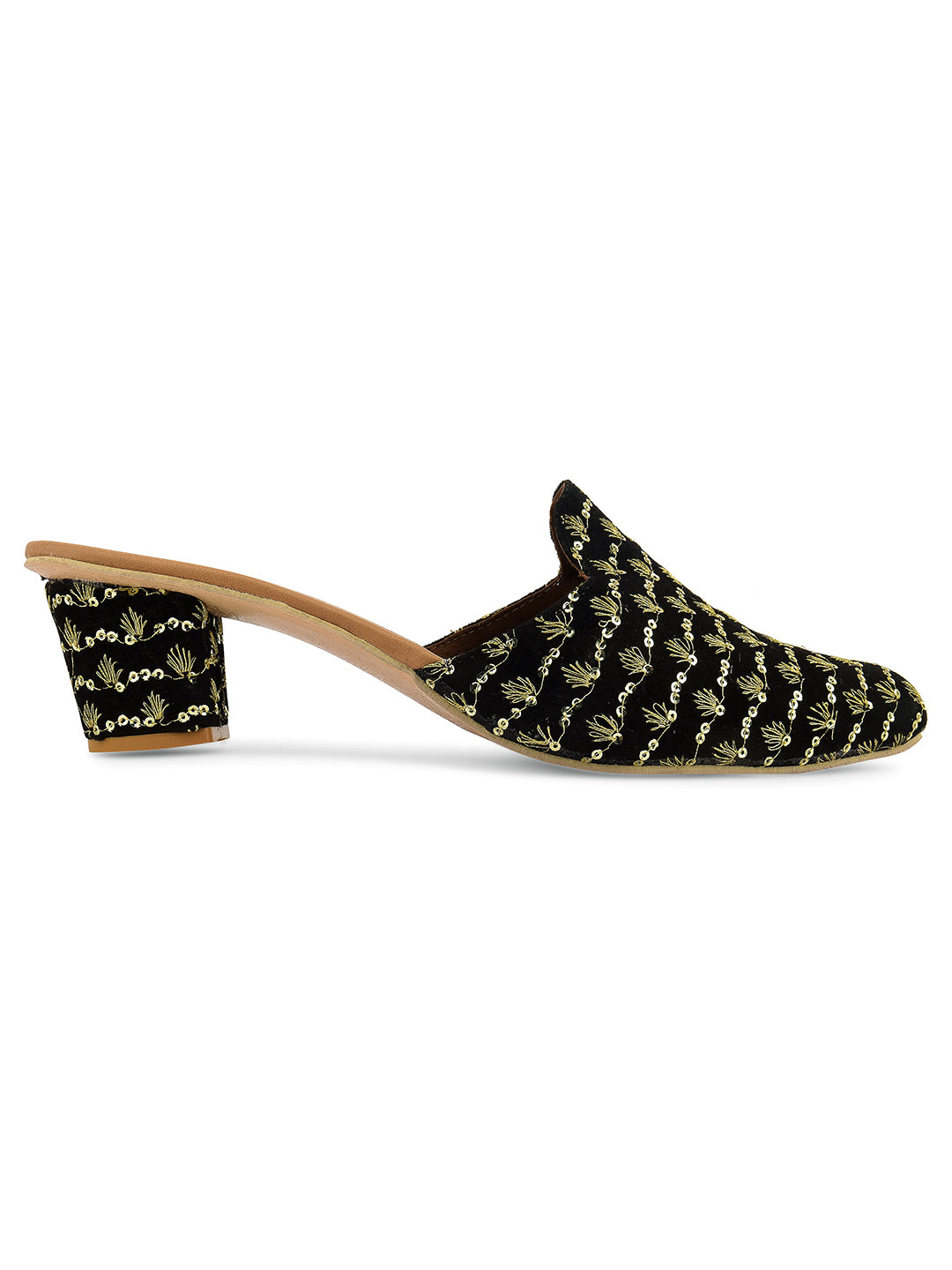 DESI COLOUR Women Black Ethnic Punjabi Jutti