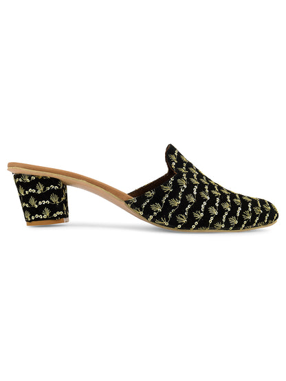 DESI COLOUR Women Black Ethnic Punjabi Jutti
