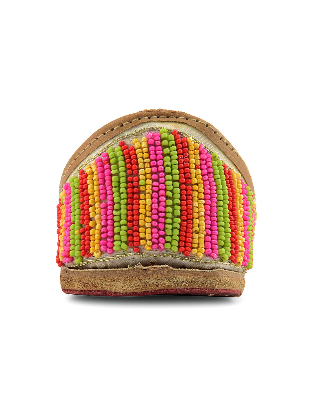 DESI COLOUR Women Beige Ethnic Punjabi Jutti