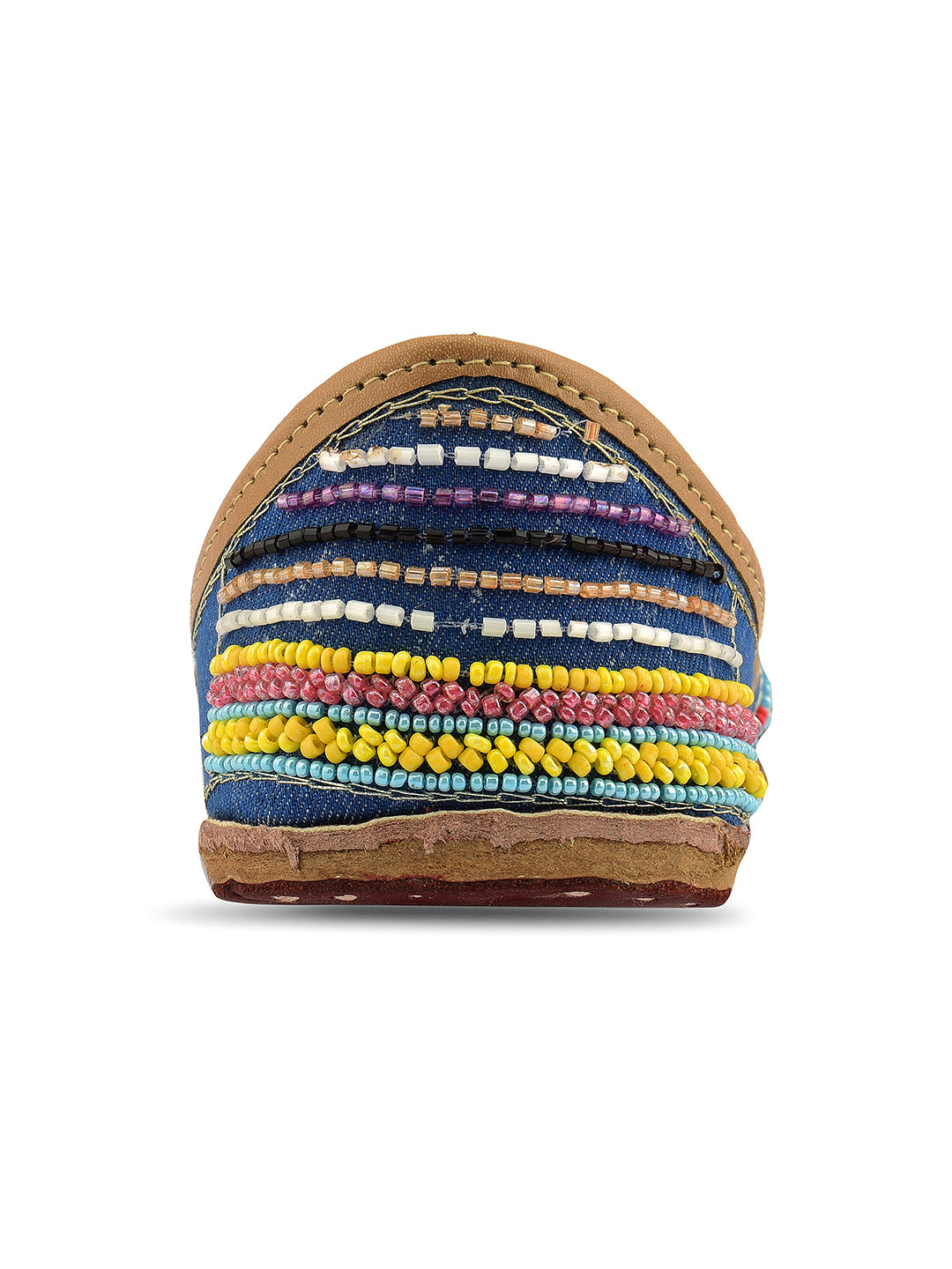 DESI COLOUR Women Blue Ethnic Punjabi Jutti