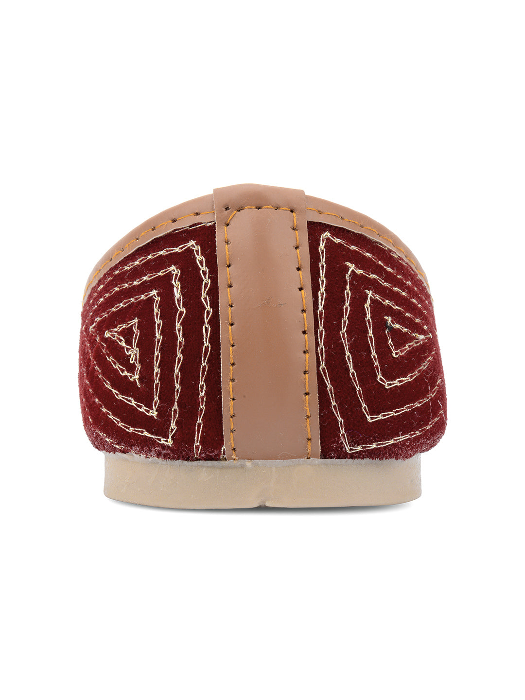 DESI COLOUR Women Maroon Ethnic Punjabi Jutti