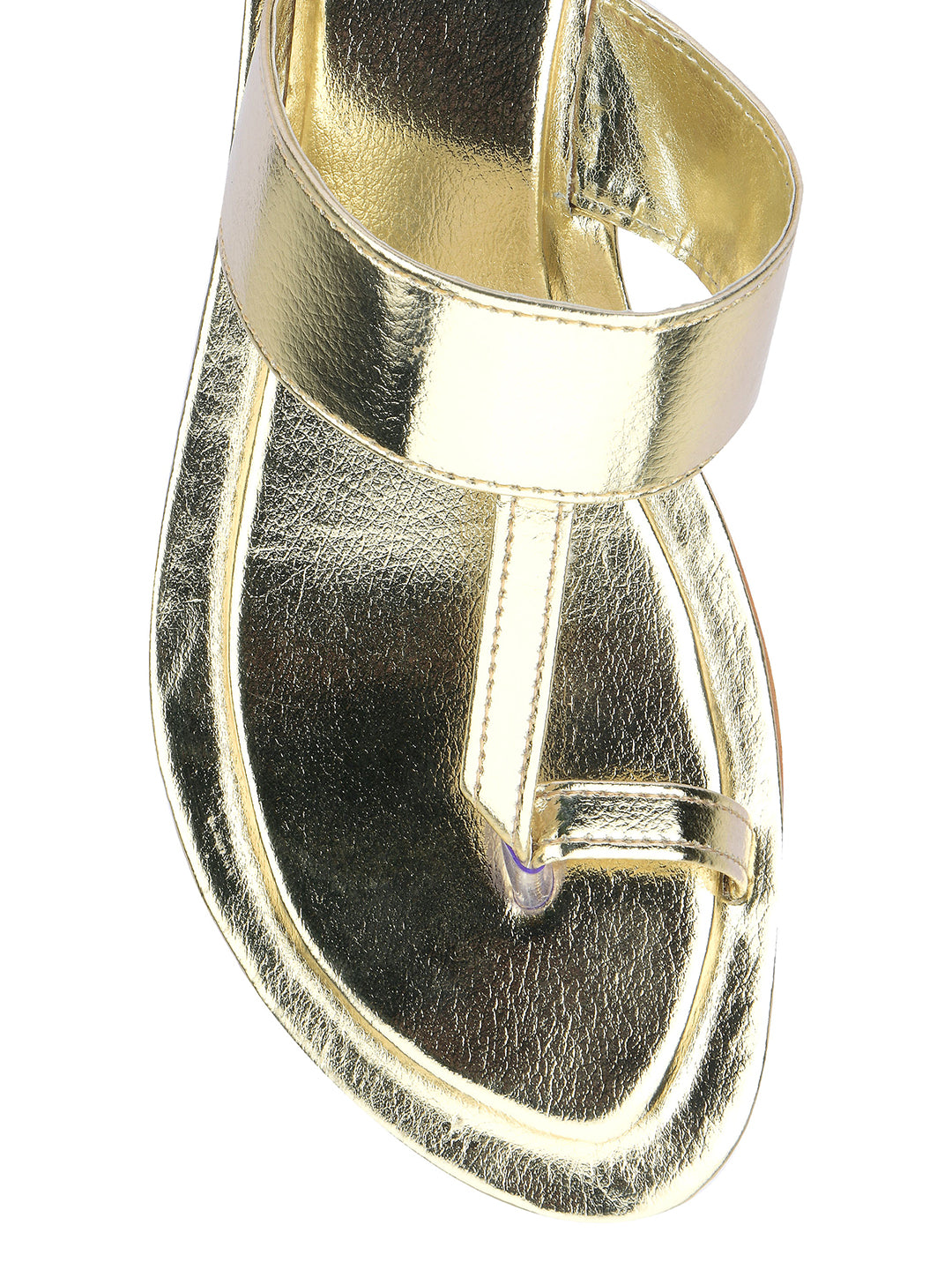 DESI COLOUR Women Gold Ethnic Punjabi Jutti