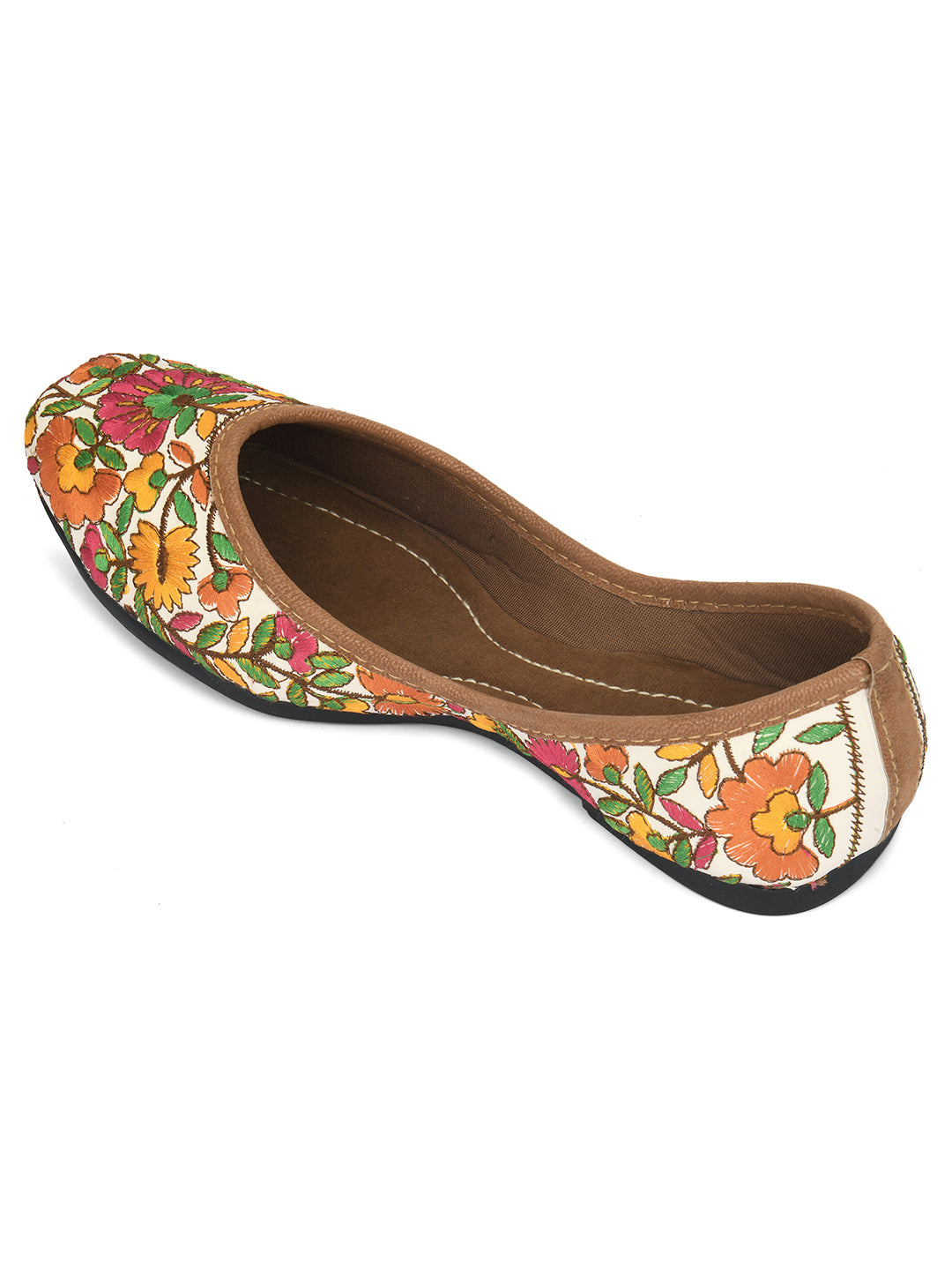 DESI COLOUR Women Multicoloured Printed Ethnic Mojaris Flats